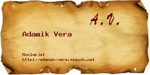 Adamik Vera névjegykártya